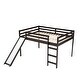 preview thumbnail 19 of 30, Full Size Loft Bed with Slide and Ladder for Kids, Under Bed Storage