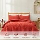 preview thumbnail 61 of 65, 3-Piece Reversible Ultra Lighweight Coverlet Premium Microfiber Quilt Set Red - King