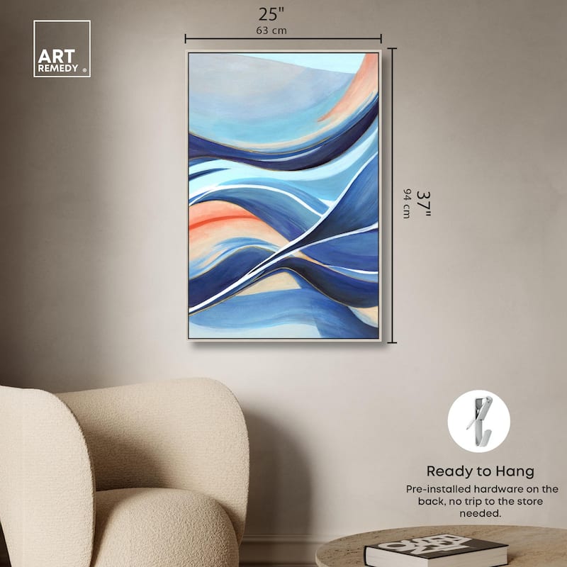 Glowing Blue II Canvas by Art Remedy