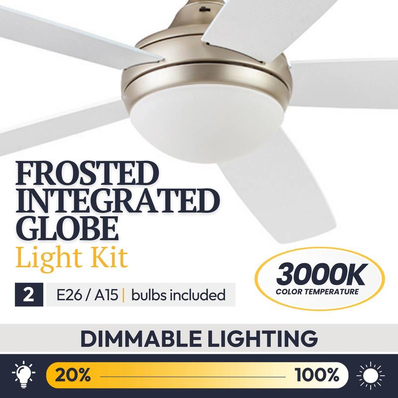 52" Prominence Home Ashby Contemporary Indoor LED Ceiling Fan with Light and Remote Control