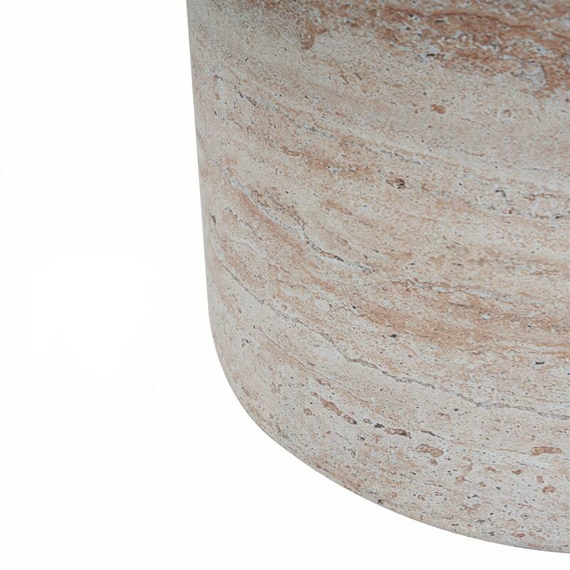 Outdoor/Indoor Lightweight Concrete Side Table With Side Handles