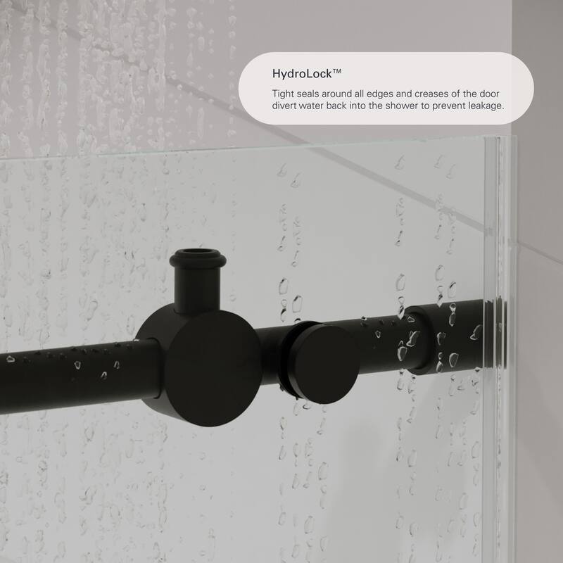 Seawin Cosmo 44 - 48 x 77 inches Frameless Sliding Shower Door 3/8 in. (10 mm) Clear Tempered Glass with NanoShield Coating