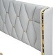 preview thumbnail 36 of 49, Contemporary Full Size PU Upholstered Platform Bed with Wooden Frame and Slat Support
