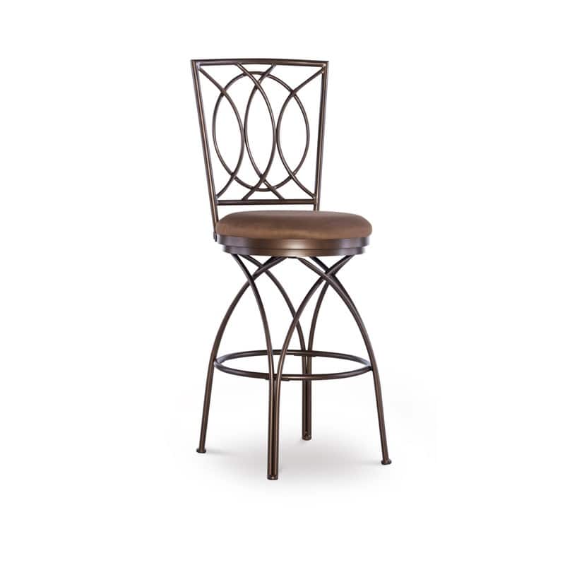 Monaco Big & Tall Industrial Bronze Metal Swivel Bar Stool - N/A