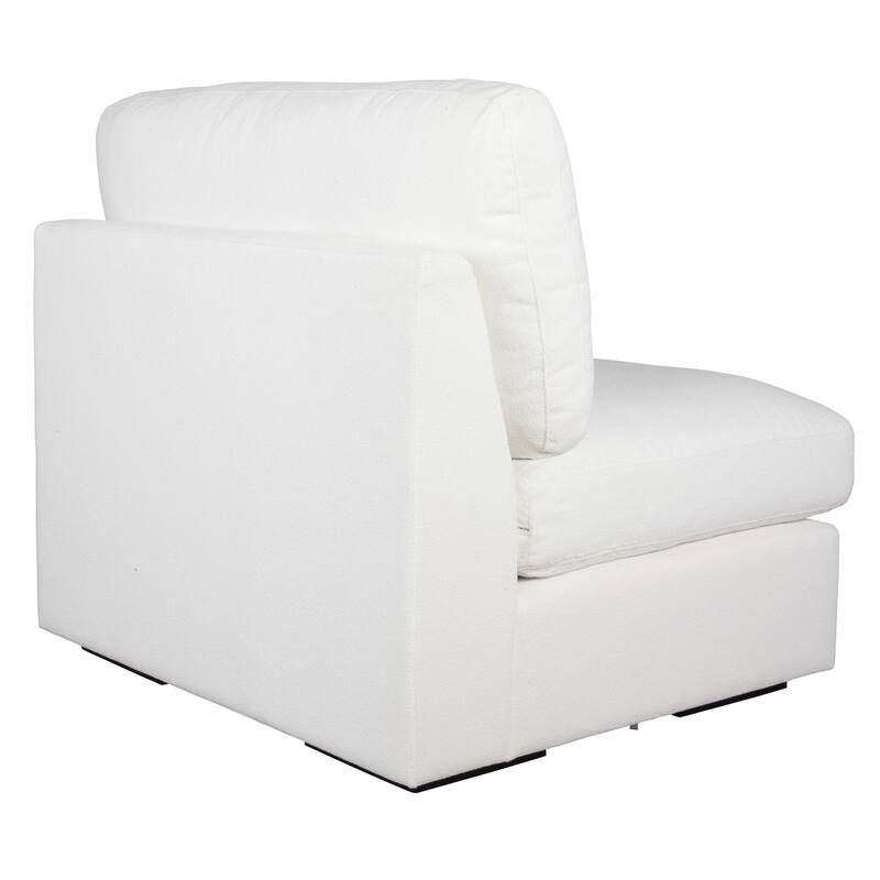 Refuge Solid Armless Modular Seat for Sectional Sofa - 40" - Arctic White
