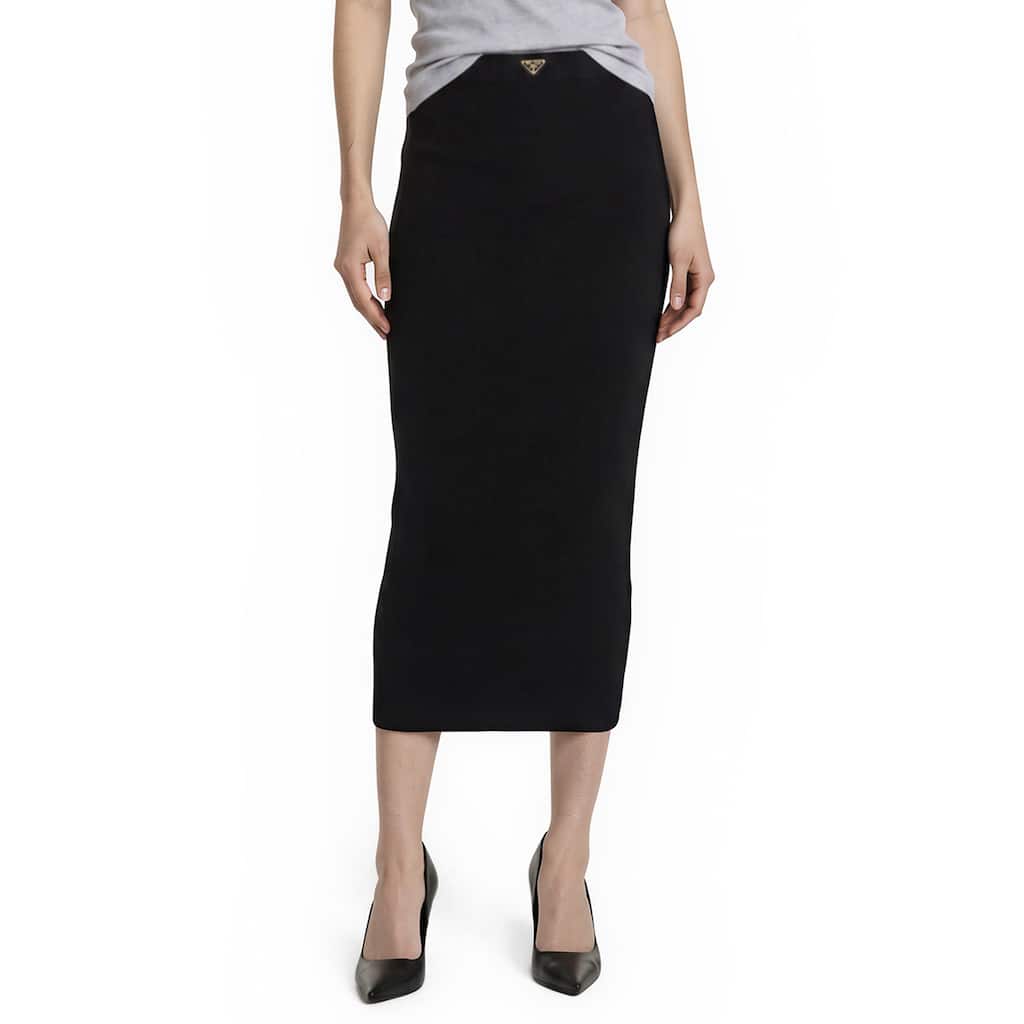 Prada Ribbed Long Skirt