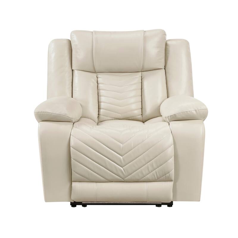 Ridge 40" Faux Leather Power Recliner - LED and Charging Ports