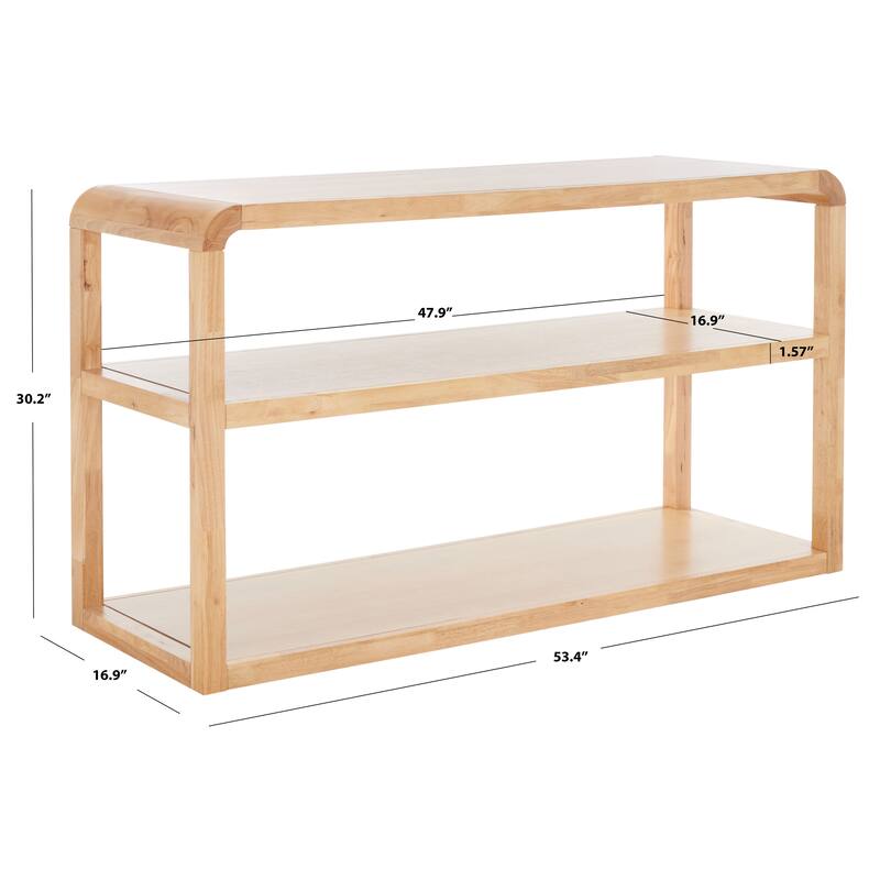 SAFAVIEH Odile 3-Tier Console Table - 53Wx17Dx30H - Natural