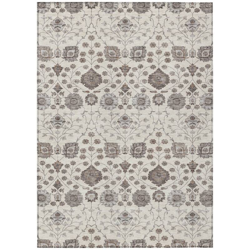 HomeRoots Floral Transitional Rectangle Outdoor Rug
