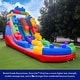 preview thumbnail 3 of 8, Herokiddo Block Party 16ft Tall Inflatable Water Slide with Air Blower & Attached Pool, Outdoor Play Commercial Grade Waterslide