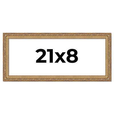 21x8 Frame Red Solid Wood Picture Frame Width 1.75 Inches | Interior Frame Depth 1 13/16 Inches