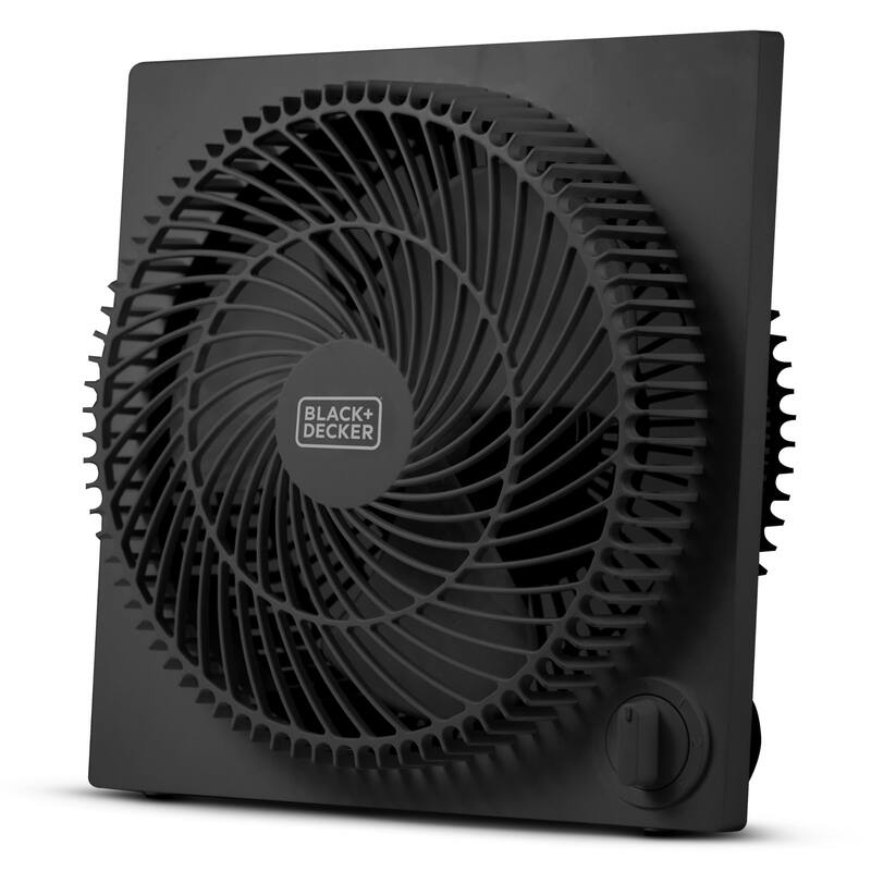 BLACK+DECKER Portable 9 Inch Box Fan, 3 Speed Settings & Self Standing - Black