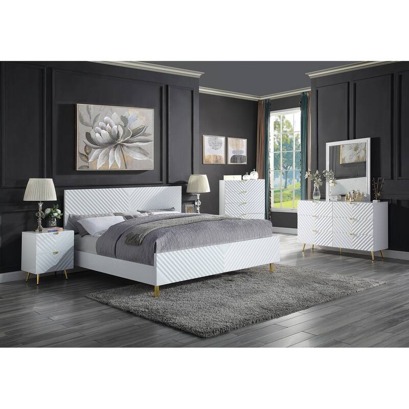 High Gloss Finish Nightstand