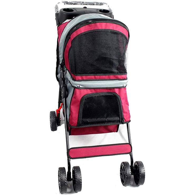 GOOPAWS 4 Wheel Travel Pet Stroller