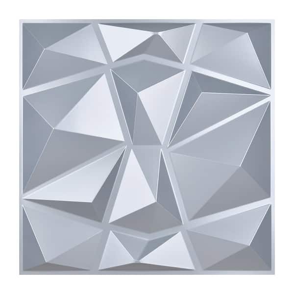 Shop Art3d 3d Wall Panels Pvc Diamond Design 32 Sq Ft