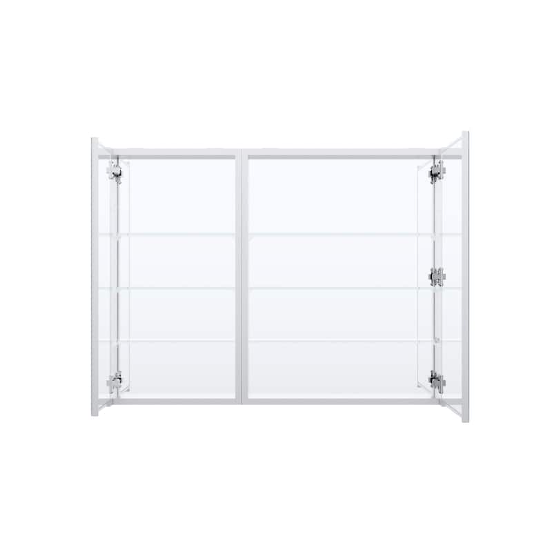 40''W X 30''H Recessed Or Surface Wall Mount Bathroom Medicine Cabinet With Adjustable Glass Shelves