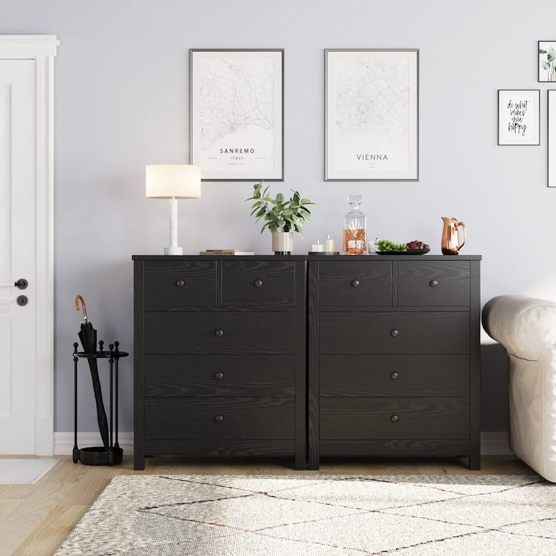 5 Drawer Dresser with Deep Space,Storage Cabinet