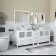 preview thumbnail 46 of 51, Vanity Art 84" Double Sink Bathroom Vanity Set with Engineered Marble Top and Free Mirrors