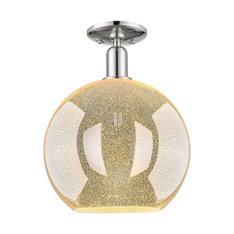 Innovations Lighting 716-1C-16-12 Athens Semi-Flush Athens 12" Wide - Polished Nickel / Mercury