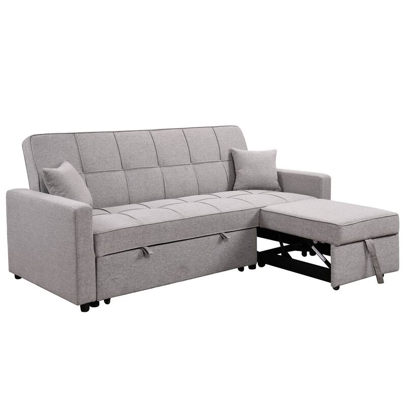 Upholstered Sofa Bed with Adjustable Backrest