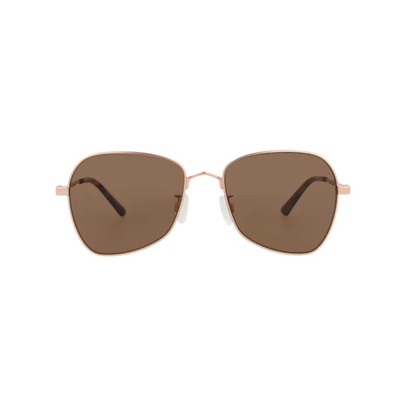 McQ Alexander McQueen Square-Frame Metal Sunglasses - Gold Gold Brown - Gold - Brown Lens