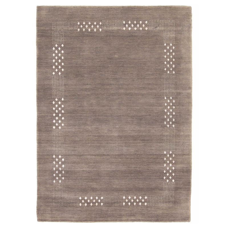 Kashkuli Gabbeh Grey Rug 4'8" x 6'6" - 4'8 x 6'6 - Grey - 4'8 x 6'6