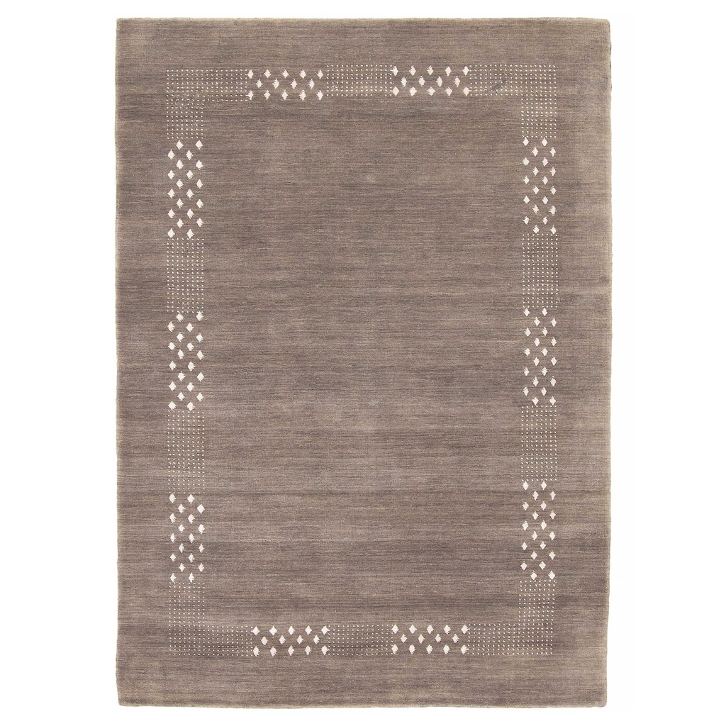 Kashkuli Gabbeh Grey Rug 4'8" x 6'6" - 4'8 x 6'6