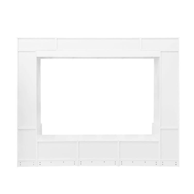 98.4" W Wall Unit Entertainment Center with Bookshelves - For TVs up to 80"