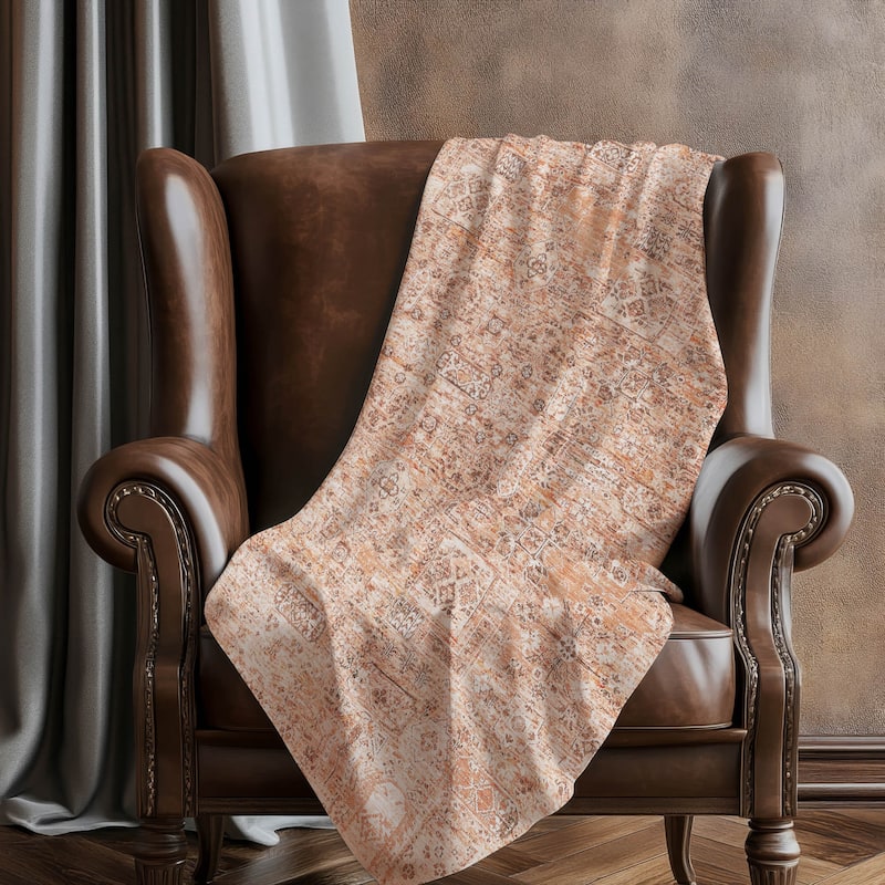 Premium Machine Washable Traditional Moroccan Sherpa Throw Blanket