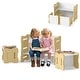 preview thumbnail 20 of 18, Gymax Kids Table & Chair Set 3-Piese Toddler Set w/2 Stools & Activity