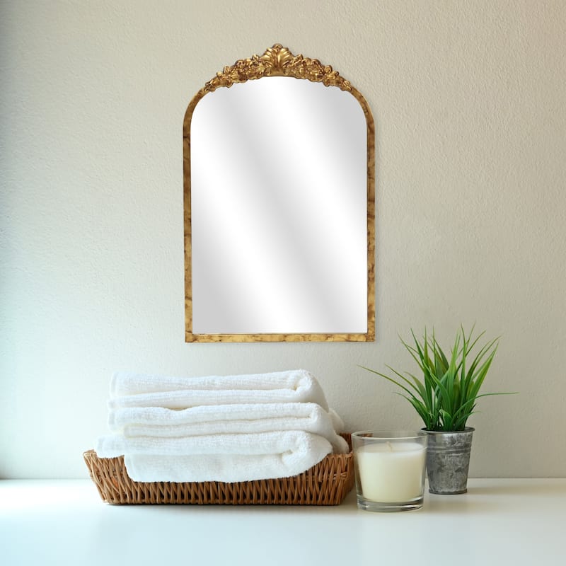 Everlaine Modern Victorian Accent Mirror - N/A - Gold