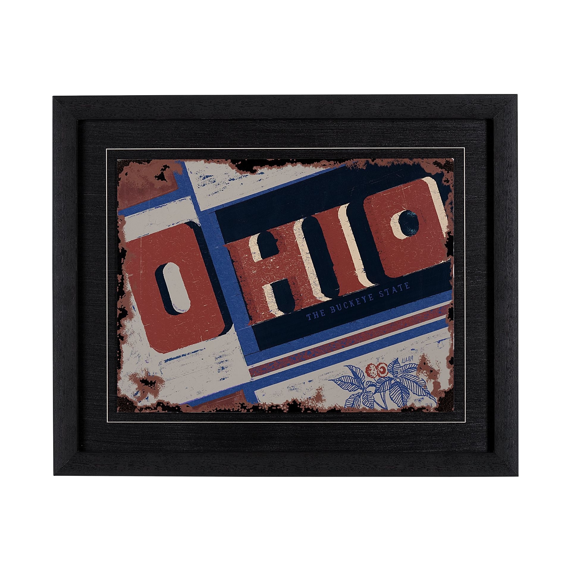 Ohio by Alarm a Hand Embellished Textured Framed Art Print