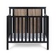 preview thumbnail 2 of 4, Compact Mini Crib with Vintage Walnut Finish and Mattress Pad