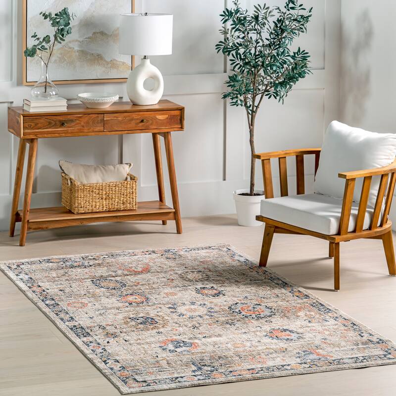 Nuloom Acelynn Distressed Traditional Area Rug.