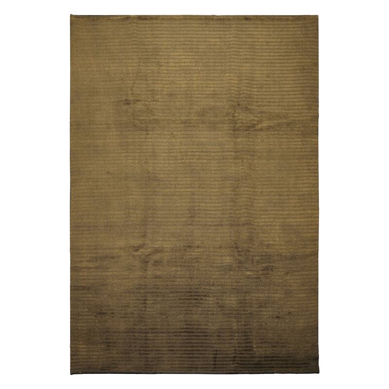 8'4''x11'7'' Hand Knotted Wool Dark Green Tibetan Modern Solid Textured Area Rug - 8' 4'' x 11' 7'' - 8' 4'' x 11' 7''