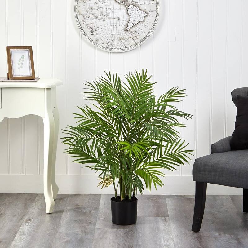 7Ft Silk Palm Tree - Realistic Tropical Decor, 84" Tall, 1816 Leaves - Home, Office, Condo - 7ft.