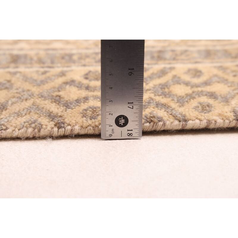 ECARPETGALLERY Hand-knotted Mirzapur Dark Grey Wool Rug - 8'11 x 12'0