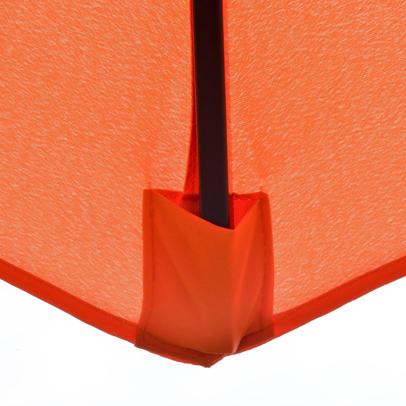 Outsunny 9FT 3 Tiers Patio Umbrella Outdoor Market Umbrella with Crank, Push Button Tilt for Deck, Backyard and Lawn