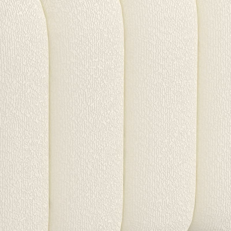 Contemporary Boucle Fabric Small Square Ottoman