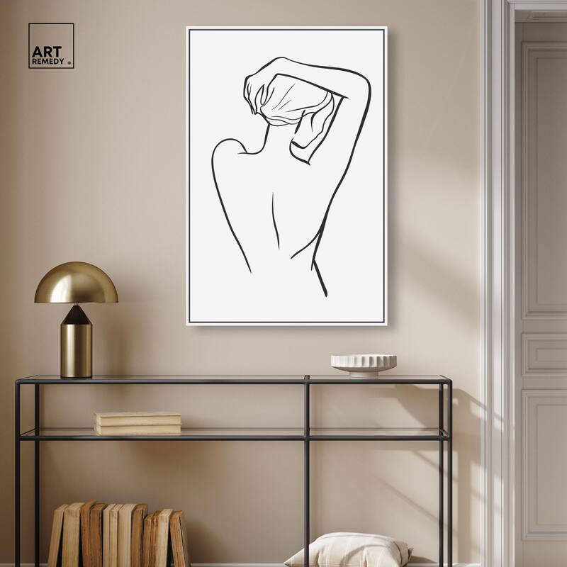 Woman in Contour Canvas by Art Remedy