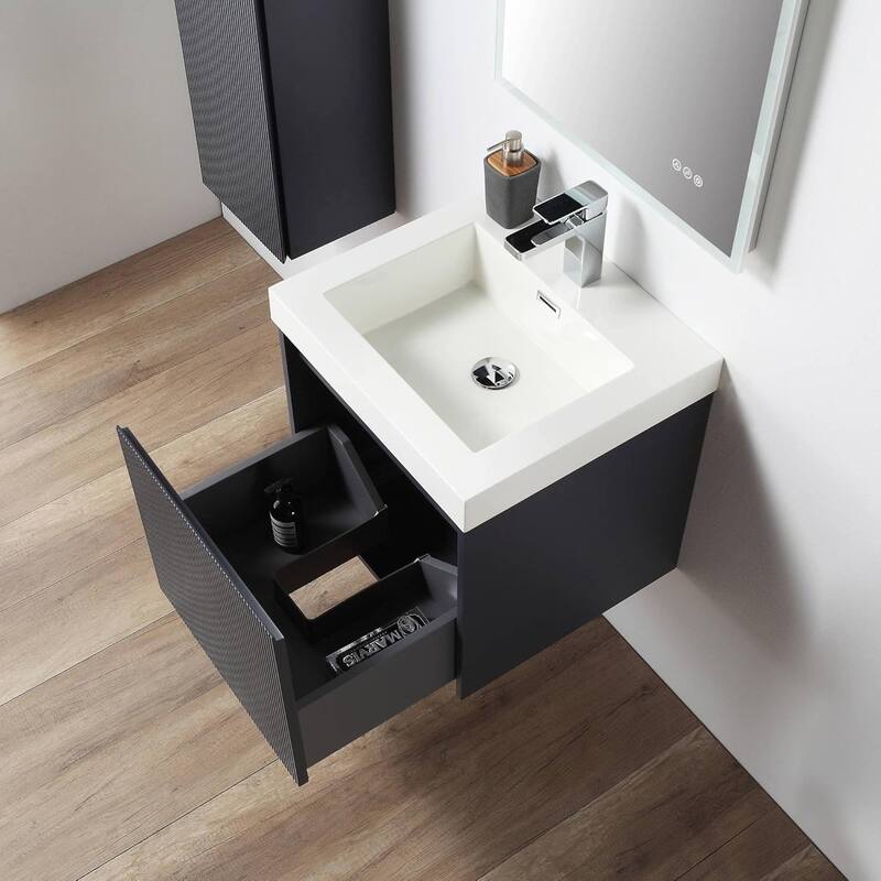 Blossom Positano 20" Floating Vanity with Sink & Side Cabinet