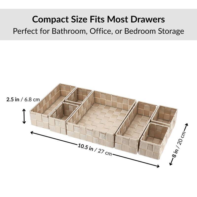 7-Piece Drawer Organizer Set - 10.5 L x 8 W x 2.5 H
