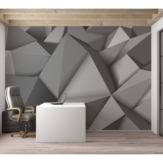 Abstract Wallpaper Wall Mural - Graphite Fantasy - Bed Bath & Beyond ...