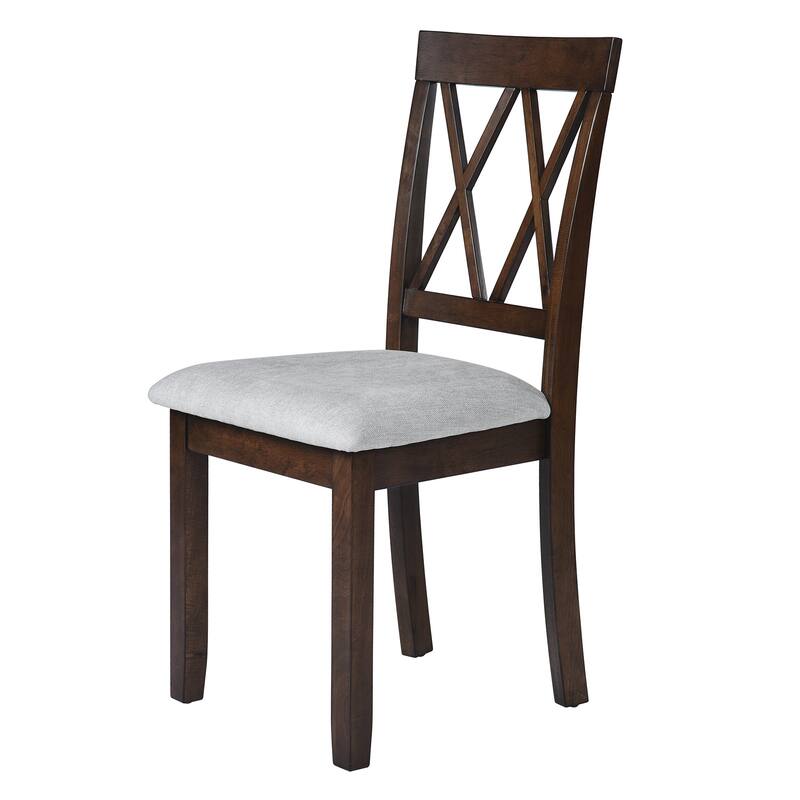 Foldable Dining Table Set, 5 Piece Extendable Dining Set with Drop Leaf Dining Table and 4 Dining Upholstered Chairs