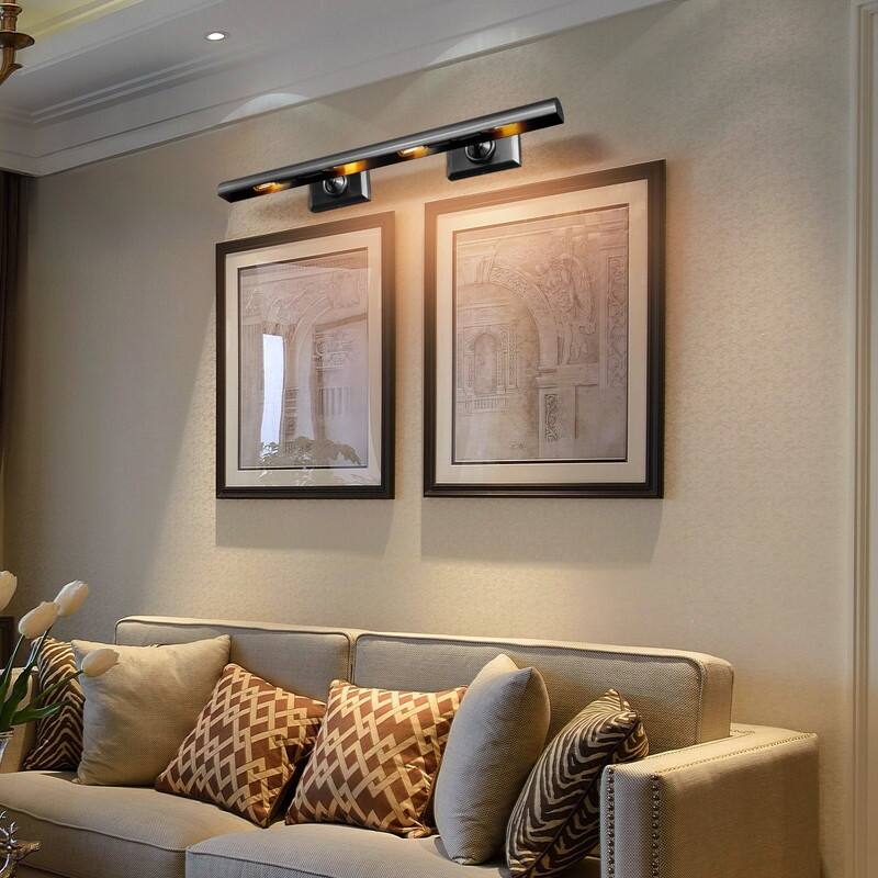 KAYLA Adjustable Gold Picture Wall Sconce - 1-Light, Multiple Sizes (8-30 in.)