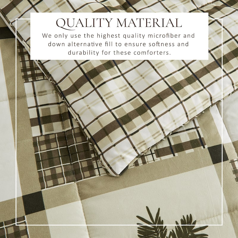 Linery & Co. All-Season Printed Down Alternative Comforter Set