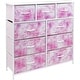 preview thumbnail 34 of 42, Modern Color Print 9-cubby Storage Tower Tie-Dye Pink