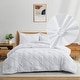 preview thumbnail 1 of 65, 3 Piece Reversible Pintuck Pinch Pleat Bohemia and Tufted Clipped Comforter Set White - King