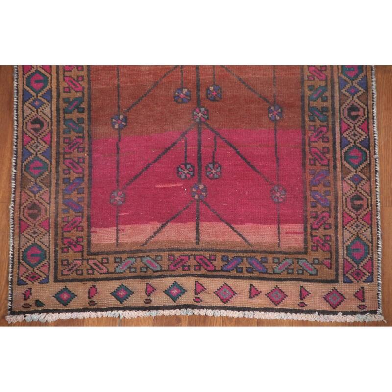 Hand Knotted Oriental 100% Wool Carpet Traditional Tribal Oranges & Rust Sirjan Runner Rug - 11' 3'' X 3' 0''