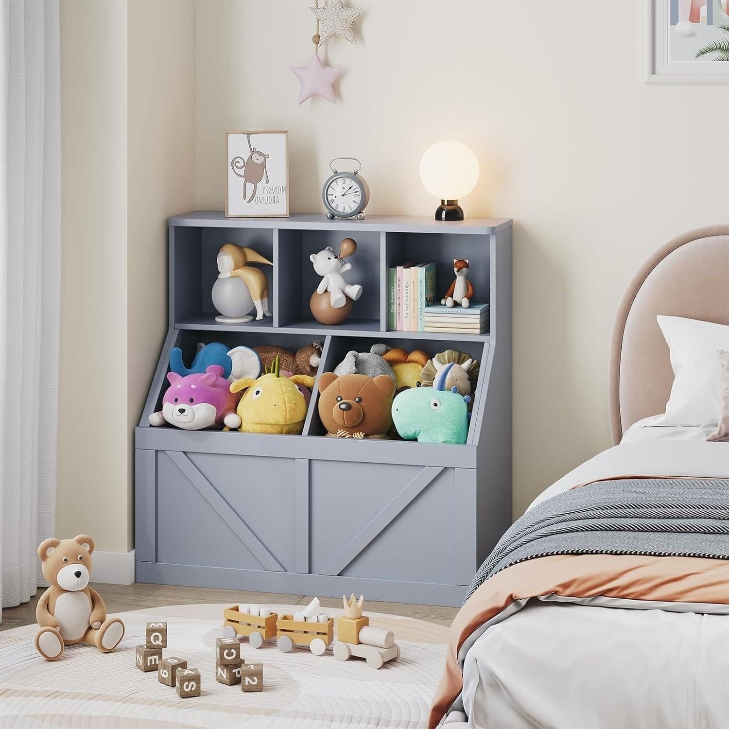 Stable and Safe Kids Toy Storage Organizer - Multifunctional Cabinet